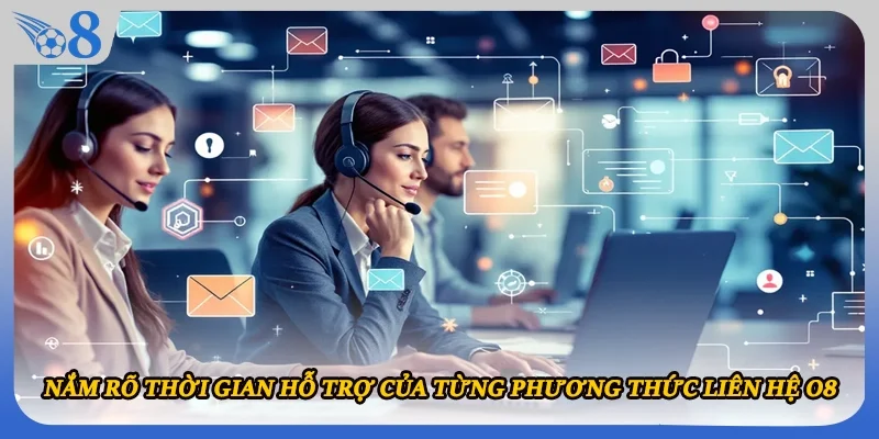 Nắm rõ thời gian hỗ trợ của từng phương thức liên hệ O8